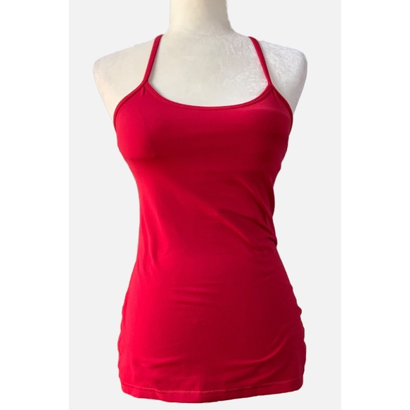 EUC LULULEMON RED Y TANK SIZE 6 - Picture 1 of 3